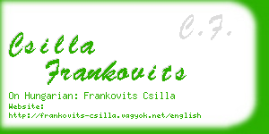 csilla frankovits business card